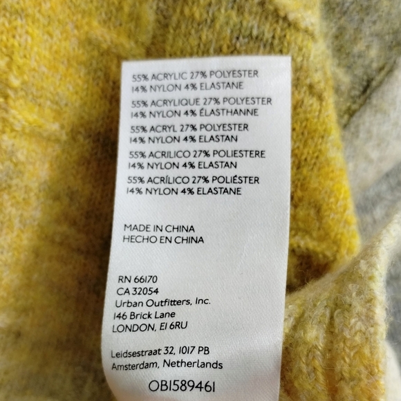 Anthropologie Pilcro Ombre‎ Yellow Striped Cropped Sweater - Picture 13 of 15